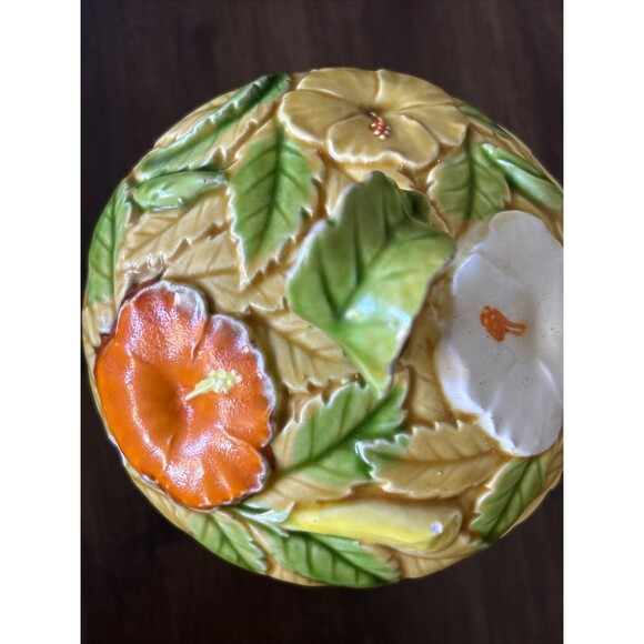 Vintage Fred Roberts Daisy &Co 3D Floral MCM Retro Lidded Canister 70s Grannycor - Picture 4 of 9